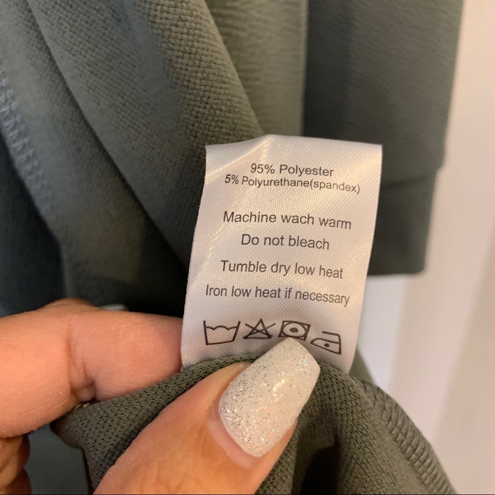 NEW 3X Green Gray Long Stretch Cardigan Jacket - Picture 7 of 9